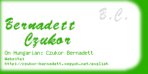 bernadett czukor business card